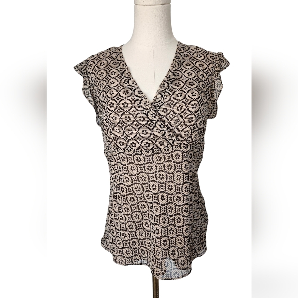 Nine West Silk Patterned Top - Size 8